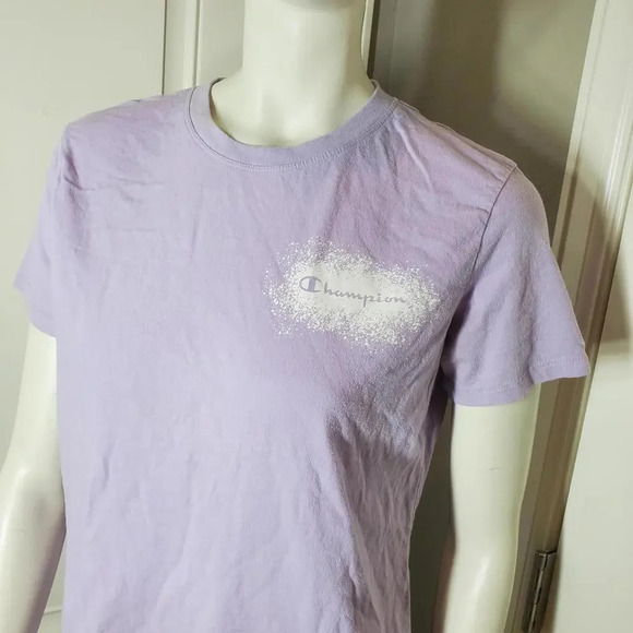 Champion Purple Women's Crewneck T-Shirt Size Medium - Picture 6 of 15
